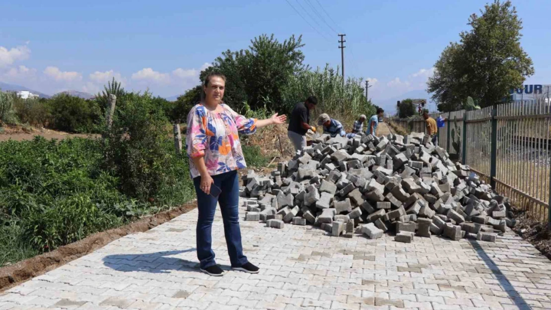 Nazilli'deki yolda yenileme çalışması yapıldı