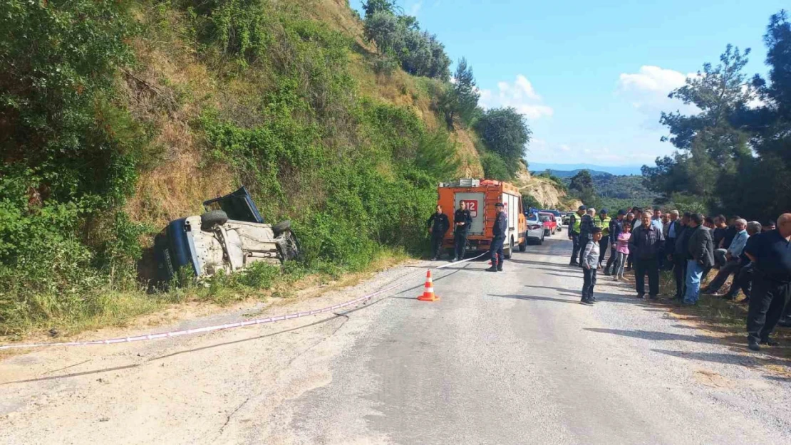 Otomobil şarampole devrildi: 1 ölü, 1 yaralı