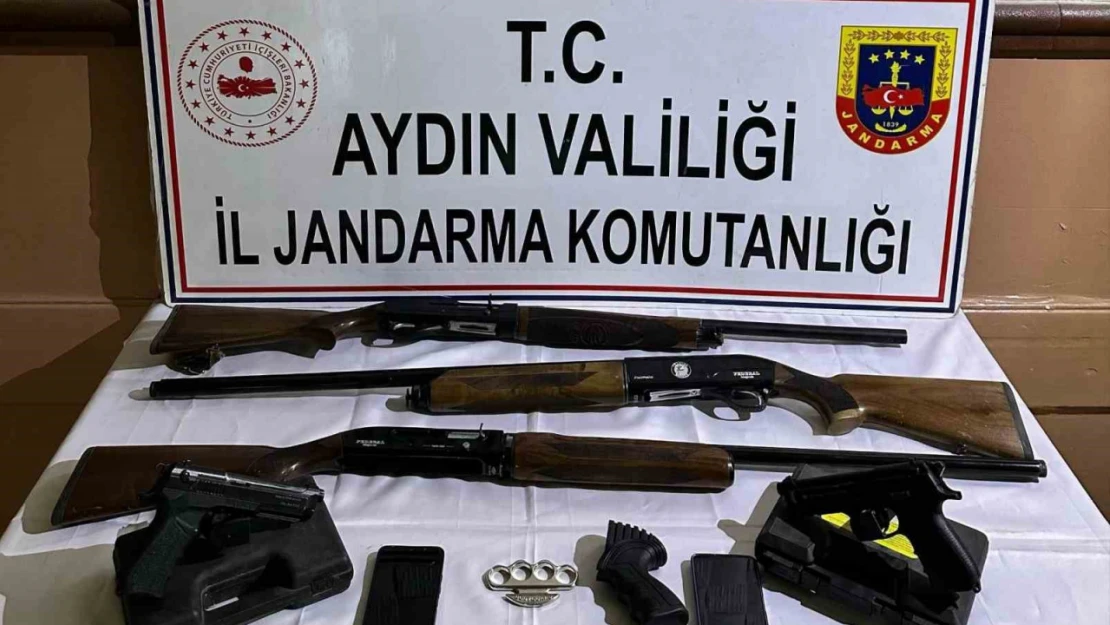 Söke'deki operasyonda tabanca ve tüfek ele geçirildi