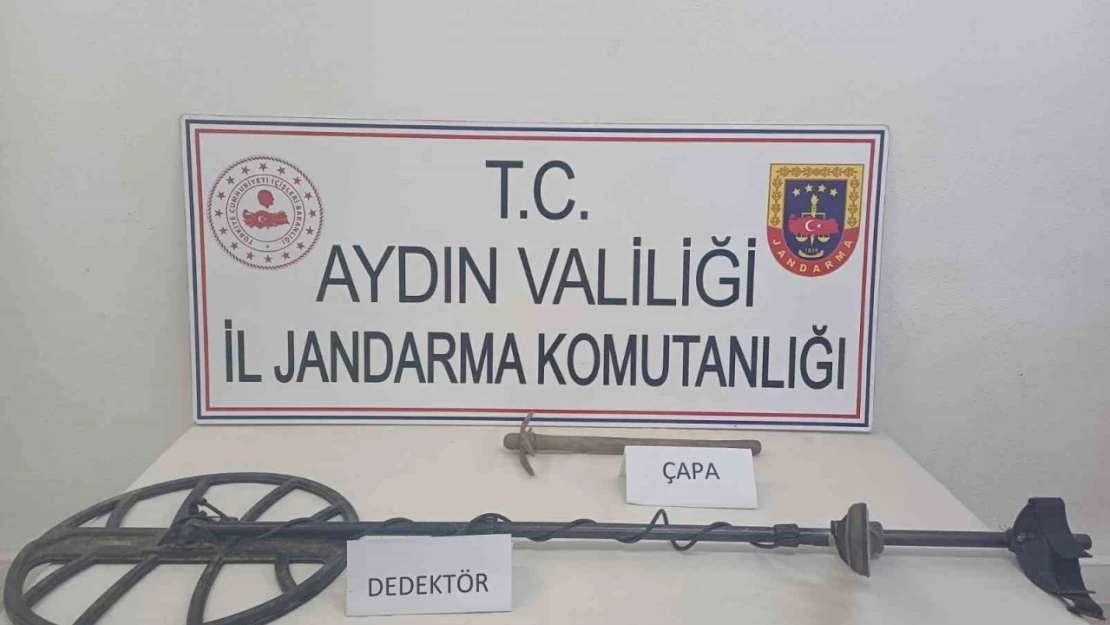 Sultanhisar'da kaçak kazıya jandarma baskını