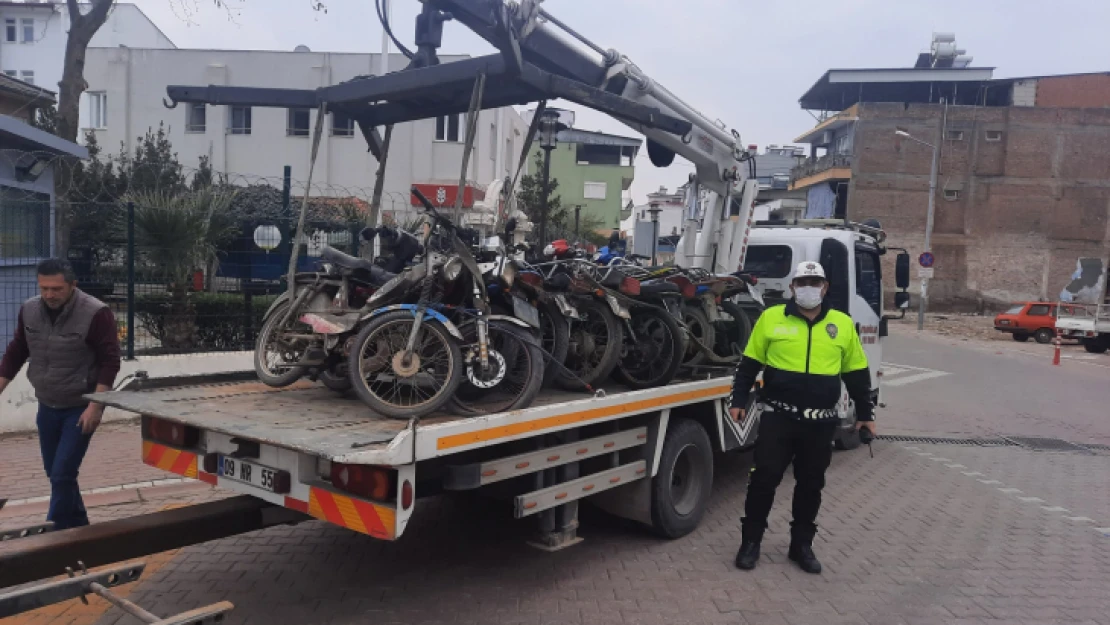 Sultanhisar'da motosiklet denetimleri devam ediyor