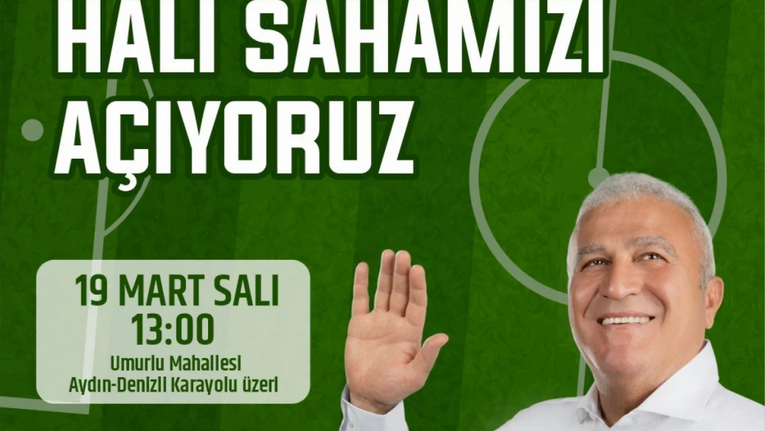 Umurlu'daki halı saha yarın açılıyor