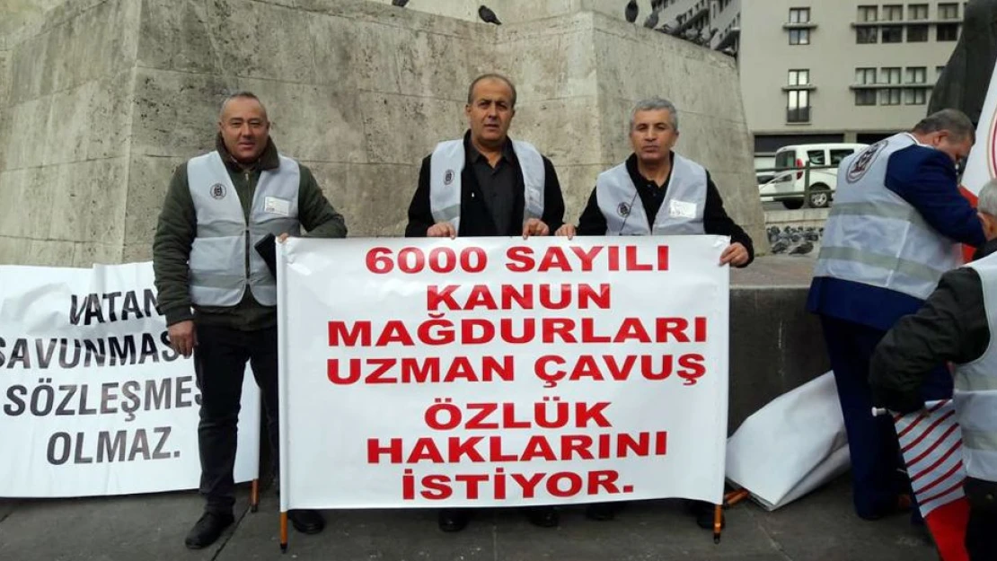 Yasa mağduru 'Uzman Çavuş'lar çözüm bekliyor
