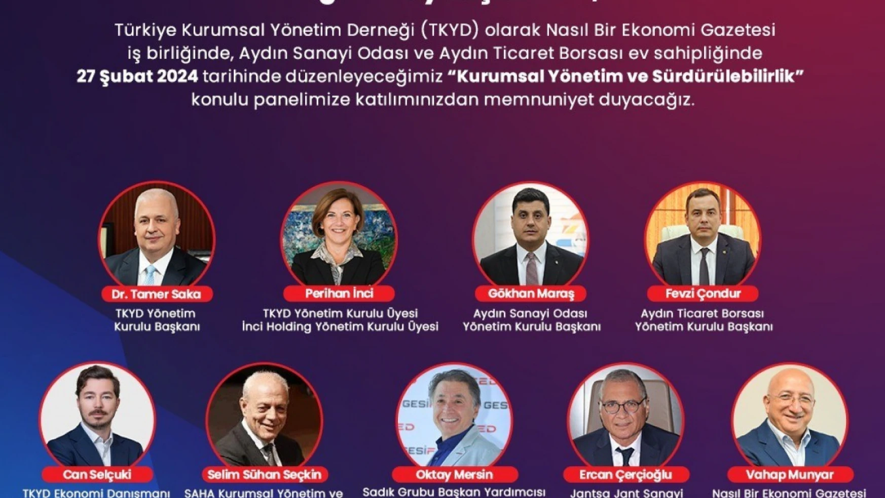 Aydın'da iş dünyası kurumsal yönetimi TKYD'den dinleyecek
