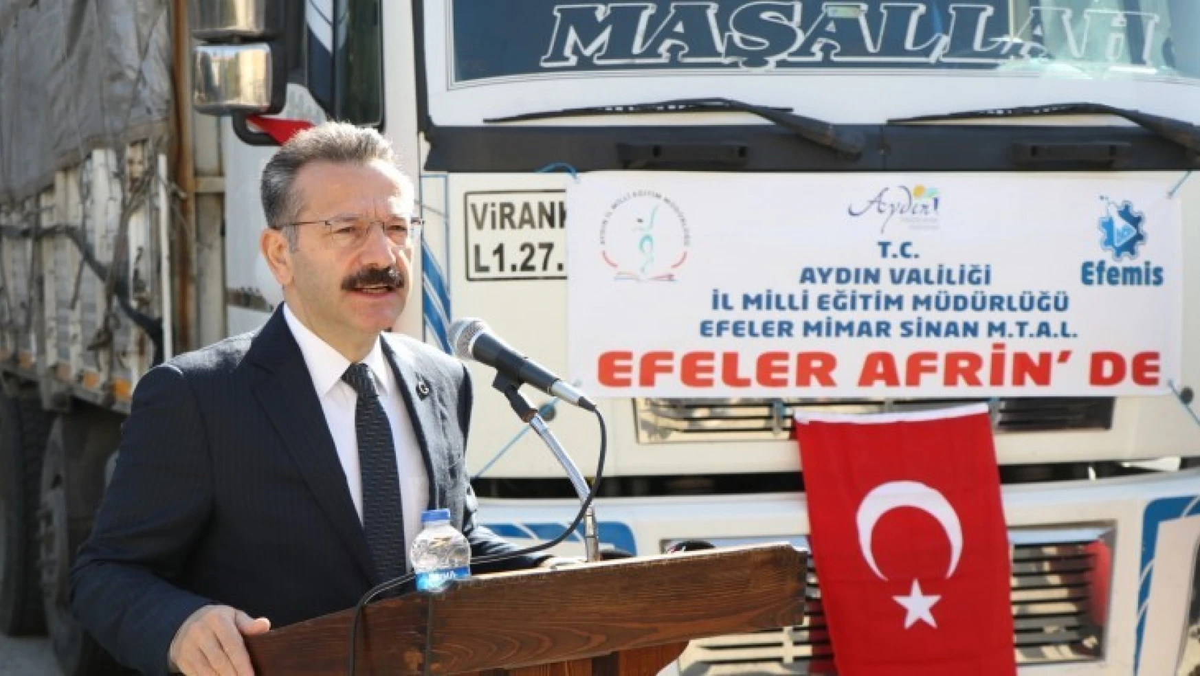 Aydın'dan Afrin'e anlamlı destek
