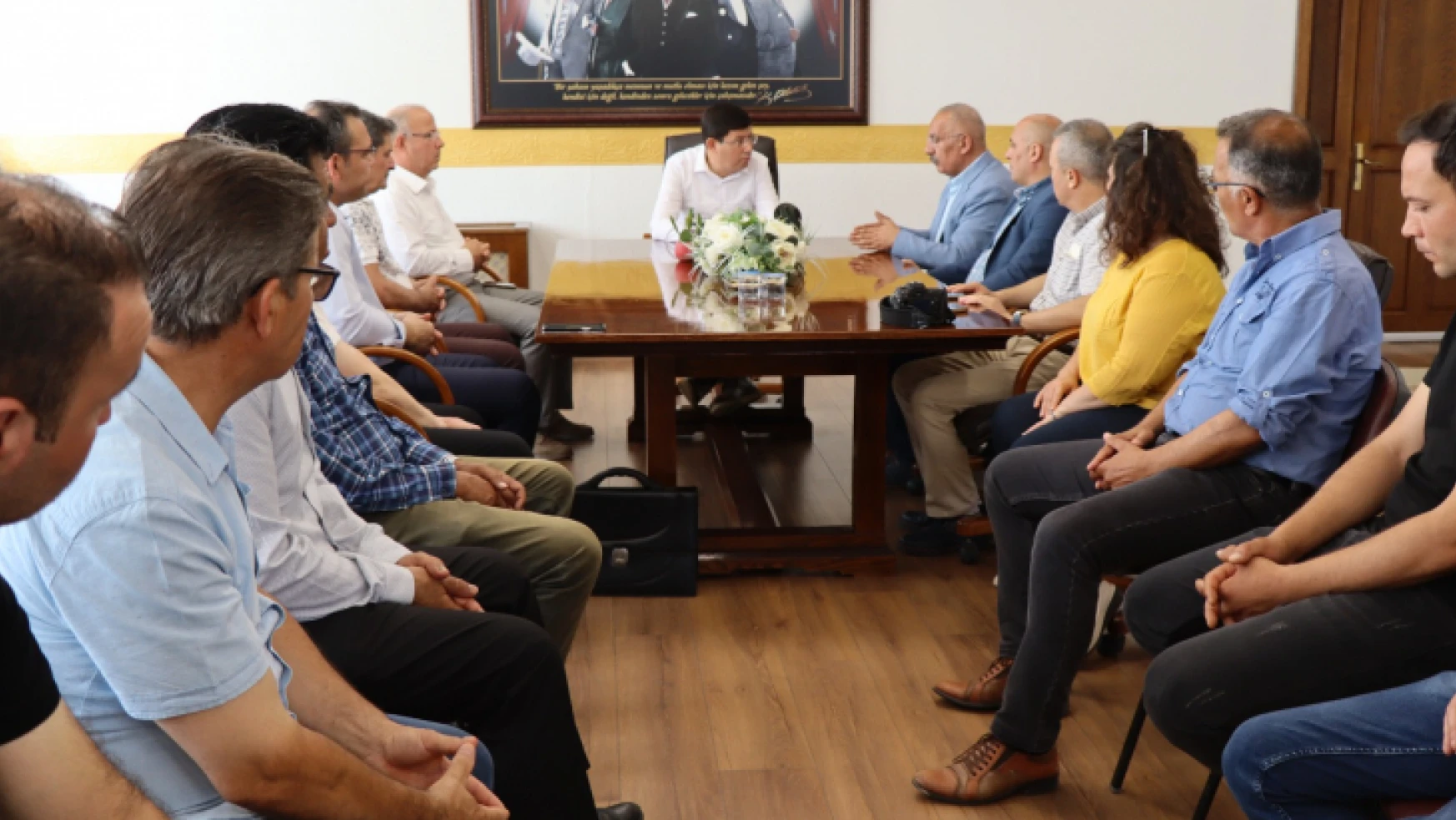 Belediye-İş Sendikası Genel Merkezinden Başkan Özcan'a ziyaret