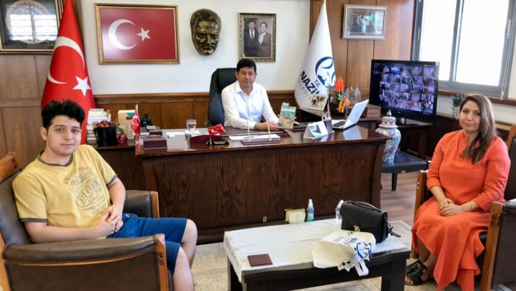 Yazar Uğursal'dan Başkan Özcan'a ziyaret