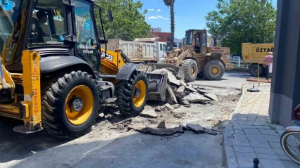 Söke'de yol yenileme çalışmaları devam ediyor