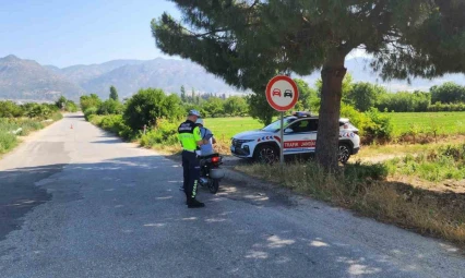 Jandarmadan motosiklet denetimi