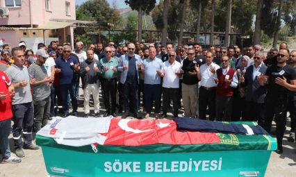 Kazada hayatını kaybeden belediye işçisi toprağa verildi