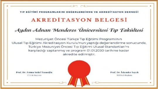 ADÜ Tıp Fakültesi, başarısını tescilledi