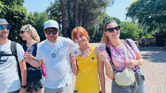 Afrodisias Antik Kenti ziyaretçilerine jandarmadan bilgilendirme