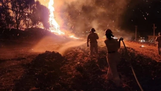 AKUT Kuşadası, İzmir'deki orman yangınlarına müdahale çalışmalarına destek veriyor