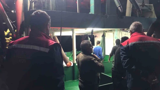 Altınkum iskelesinde 'Hamsi' denetimi yapıldı