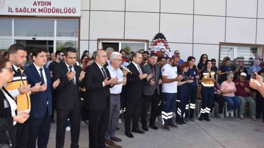 Ambulans şoförü Erke'yi mesai arkadaşları son yolculuğuna uğurladı