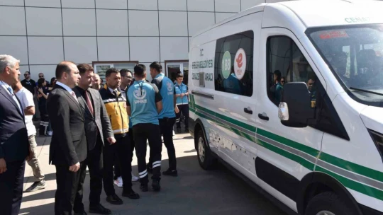 Ambulans şoförü Erke'yi mesai arkadaşları son yolculuğuna uğurladı