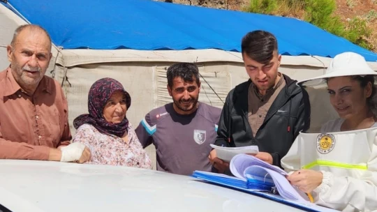 Atburgazı Mahallesi'nde arılı kovan tespiti yapıldı