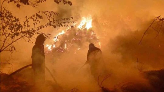 Ateş savaşçılarının yangından sonraki molası yürekleri ısıttı