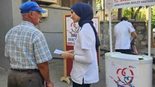Aydın Atatürk Devlet Hastanesi'nde vatandaşlar kalp sağlığı hakkında bilgilendirildi