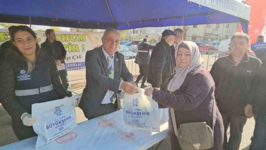 Aydın BŞB Sultanhisar'da 15 bin adet fide dağıttı