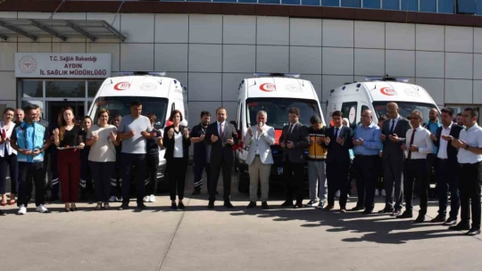 Aydın'da 3 yeni ambulans sağlık filosuna katıldı