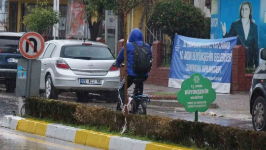 Aydın'da beklenen yağış başladı
