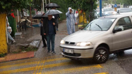 Aydın'da beklenen yağış geldi