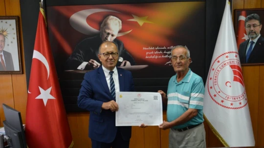 Aydın'da birinci derece tarımsal örgüt belgeleri sahiplerine takdim edildi