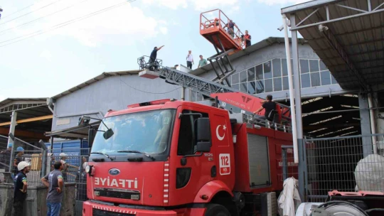 Aydın'da fabrika yangını: 9 kişi dumandan etkilendi