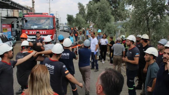 Aydın'da fabrika yangını: 9 kişi dumandan etkilendi