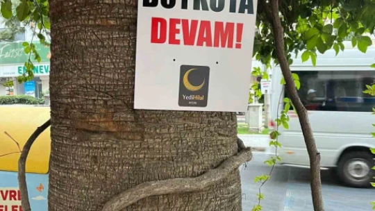 Aydın'da İsrail'e pankartlı protesto