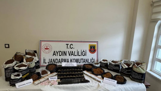 Aydın'da jandarma ekipleri 242 bin 260 tütün dolu makaron ele geçirdi