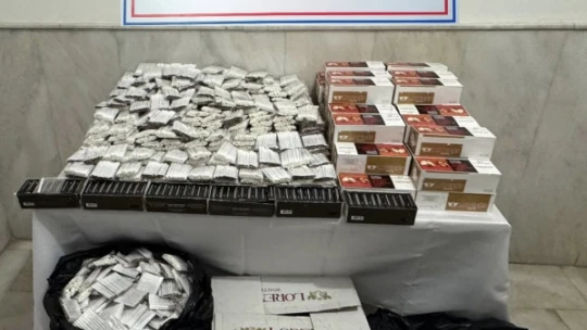 Aydın'da jandarma ekipleri 242 bin 260 tütün dolu makaron ele geçirdi