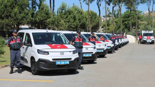 Aydın'da jandarma filosuna 52 yeni araç katıldı