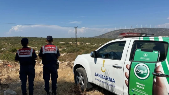 Aydın'da jandarmadan kaçak av denetimi