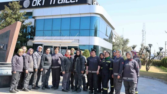 Aydın'da kadınlar nakış işler gibi kaynak yapıyor