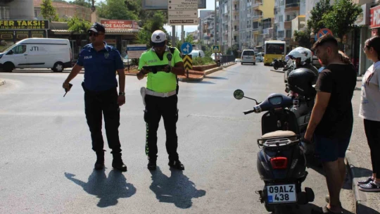 Aydın'da motosiklet sürücüleri denetlendi