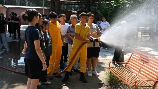 Aydın'da öğrencilere orman yangını eğitimi verildi