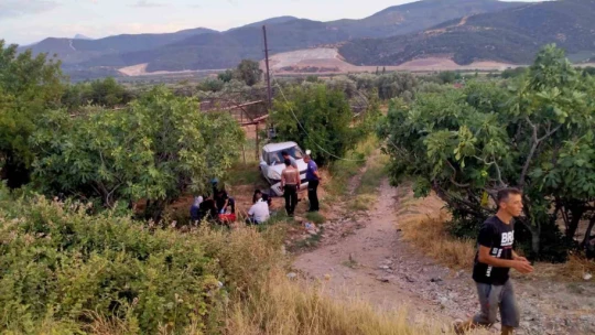 Aydın'da otomobil tarlaya uçtu: 2 yaralı