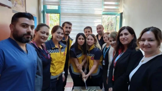 Aydın'da sağlıkçılardan 'Acil Sağlık Hizmetleri Haftası' kutlaması