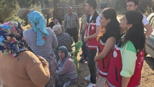 Aydın'da yangından etkilenen vatandaşlara destek