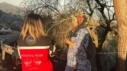 Aydın'da yangından etkilenen vatandaşlara destek