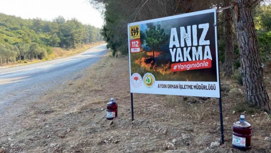 Aydın'da yangınlara ilk müdahale için damacana çözümü