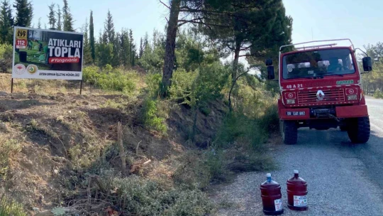 Aydın'da yangınlara ilk müdahale için damacana çözümü