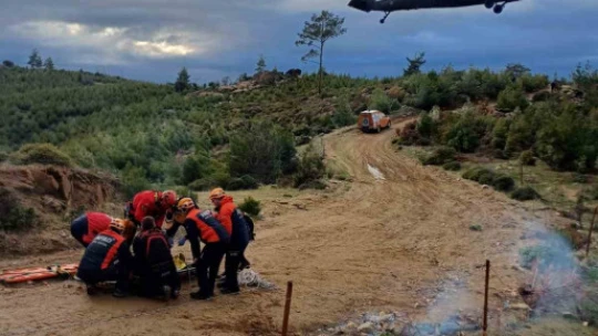 Aydın'da zorlu kurtarma operasyonu