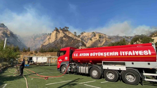 Aydın'daki yangını söndürme çalışmaları sürüyor
