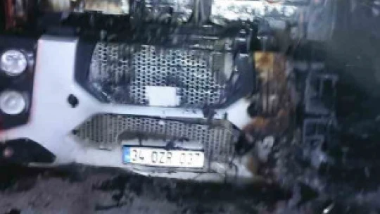 Aydın-Denizli Otoyol şantiyesinde yangın paniği