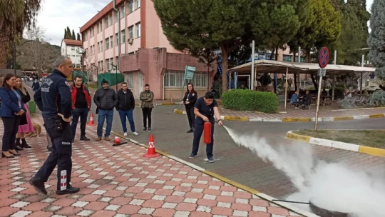Aydın Devlet Hastanesi personeline yangın eğitimi verildi