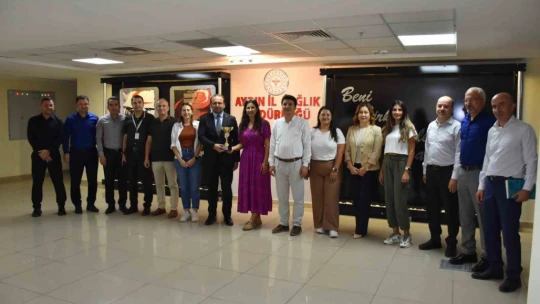 Aydın İl Sağlık Müdürü Şenkul kurum voleybol takımını ağırladı