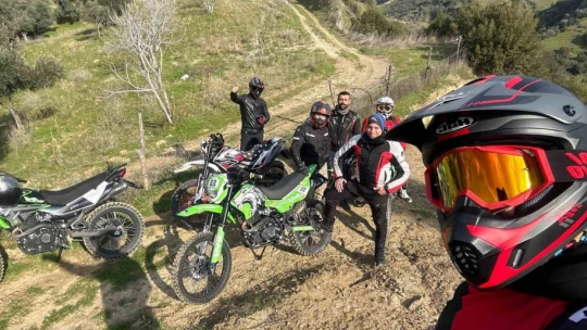 Aydın'ın doğal güzellikleri motokros tutkunlarının rotasına girdi